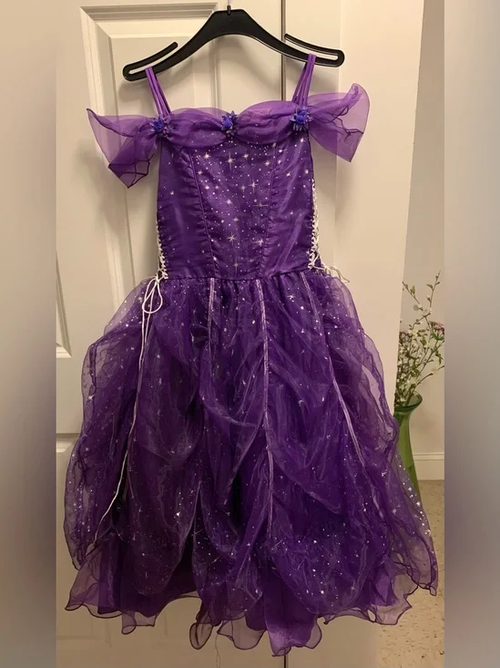 Size: 8 Purple Starry Princess/Fairy Costume Dress