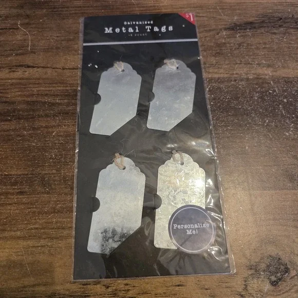 Horizon Galvanized Metal Tags Silver 4 Count Crafting Gardening‎ Gifting Crafts