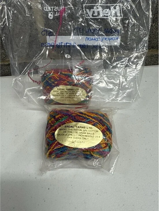 Erdal Yarns LTD Magic: Rayon/Cotton Yarn Color 57176 Fiesta 2 Skein Lot