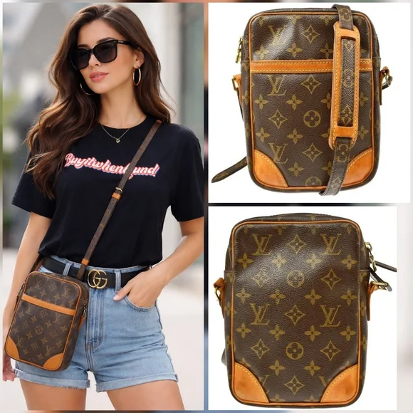 AUTHENTIC LOUIS VUITTON DANUBE CROSSBODY SHOULDER BAG MONOGRAM SD0093