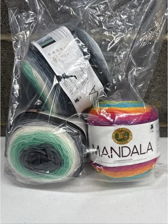 Lions Brand Yarns Mandala Multicolor 3 Skein Lot