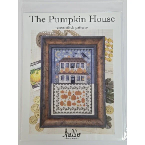Hello From Liz Mathews The Pumpkin House Cross Stitch Pattern Halloween Pumpkin