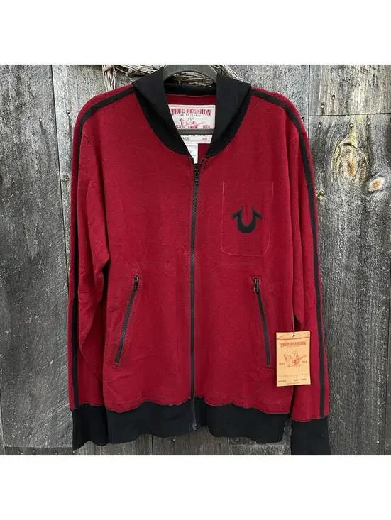 True Religion Cashmere Wool Zip-Up Hoodie New With Tags Size XL