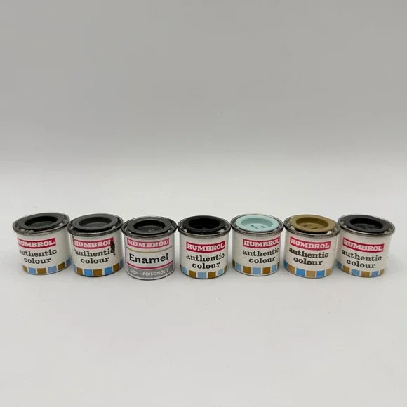 Humbrol Authentic Colour Enamel Paint Tins Lot of 7 German Military Colors Mixed