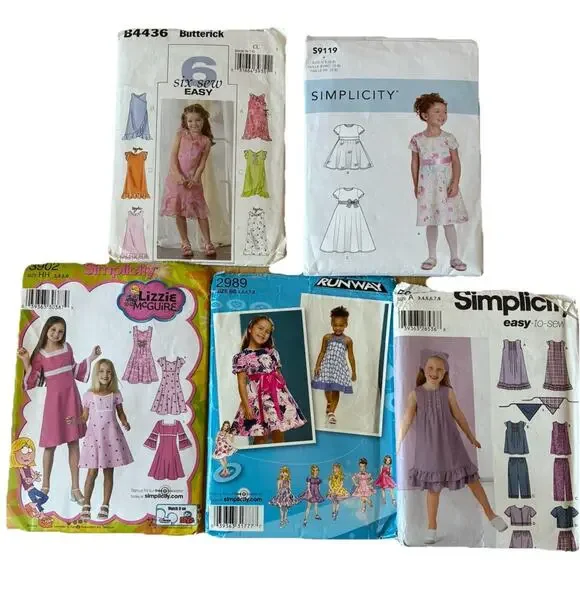 5 Girls School Dresses Sundress Lizzie McGuire Project Runway Cute Sew Patterns