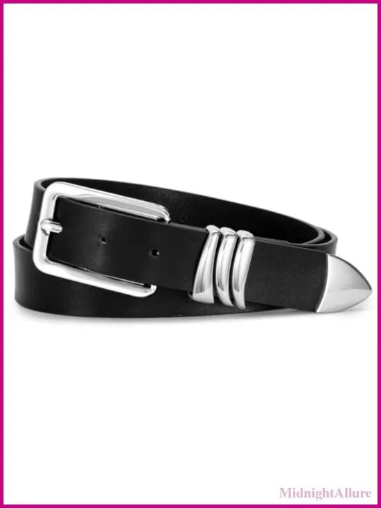 Women's Faux Leather Belt Gold Buckle Adjustable Waist Slim