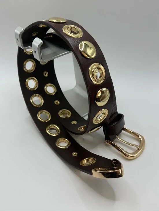 J. Crew Women's Grommet Belt in Italian Leather Brown Size XS/Extra Small