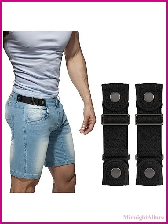 No Buckle Elastic Stretch Belt Adjustable Invisible Belt for Jeans