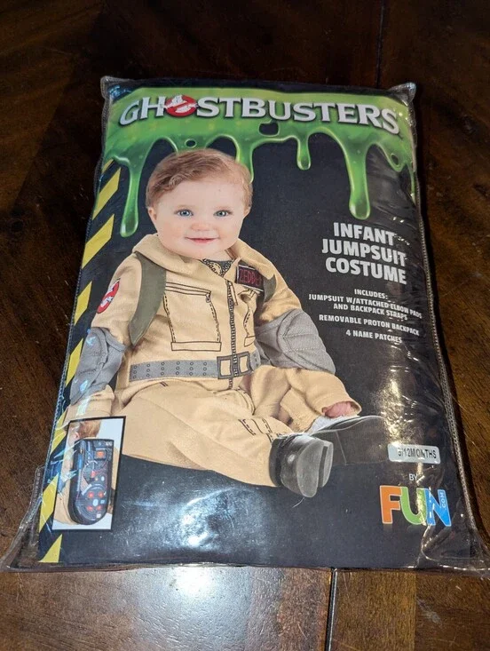 Ghostbusters Infant Costume Jumpsuit 9-12 Months Fun Costumes
