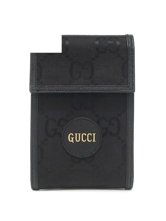Gucci Shoulder Bag Off the Grid Nylon Leather Black Silver