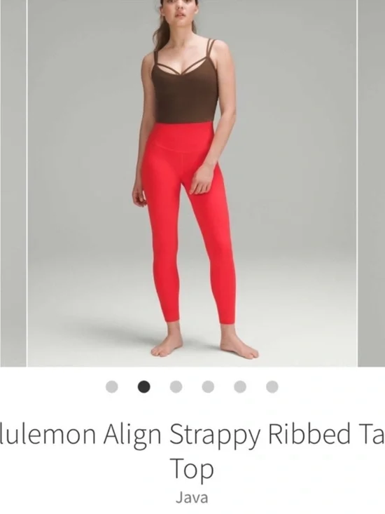 Lululemon Align Strappy Ribbed Tank Top Java Sz 8