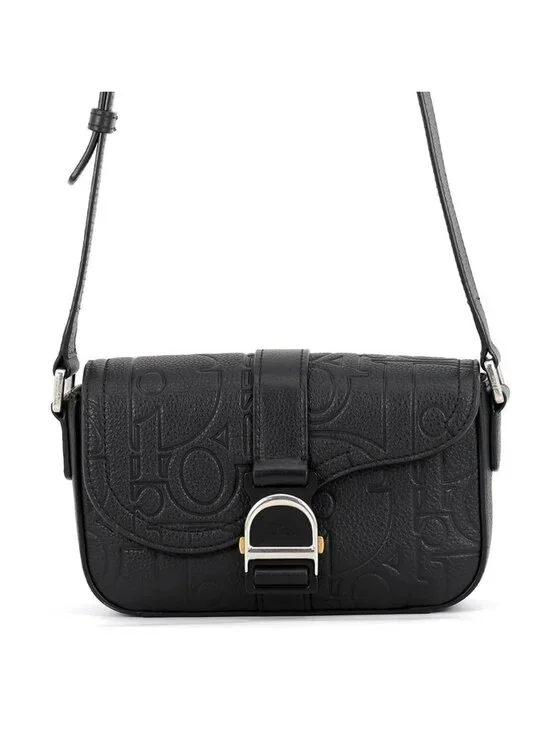 Dior Shoulder Bag Saddle Heritage Black