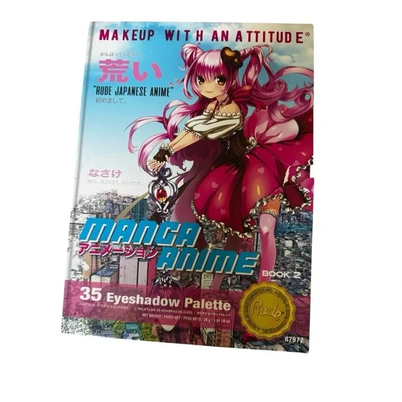Manga Anime 35 Eyeshadow Palette‎ Book 2 by Rude Cosmetics - 1.34 oz Eye Shadow