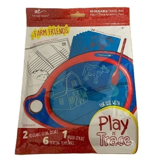 Play N Trace Adventures Farm Drawing Kit NEW Travel Toy Craft Design