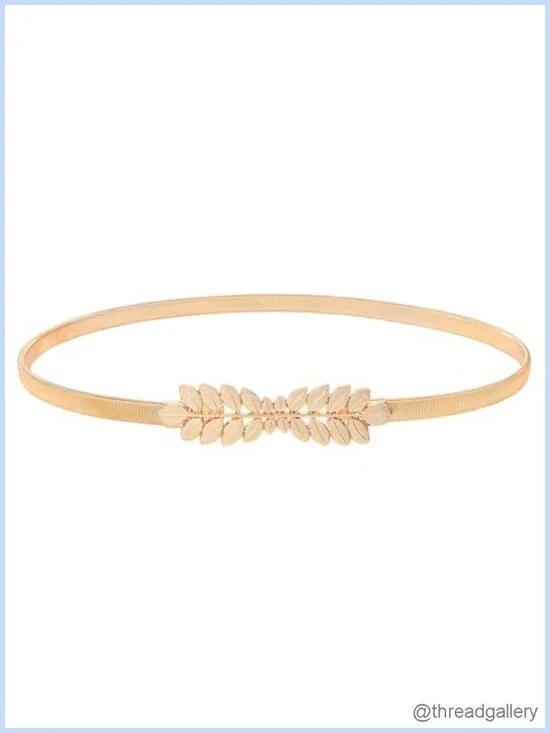 Skinny Metal Cinch Belt for Dress Stretch Thin Waist Belt Women