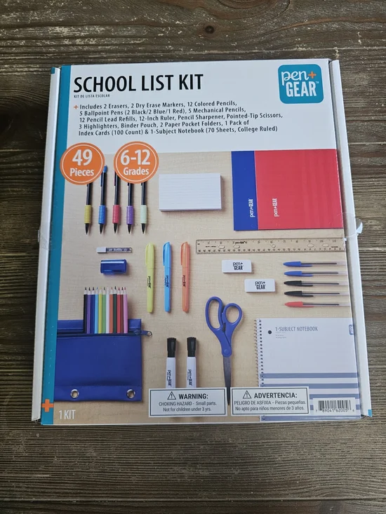 Kids School List Kit - Blue