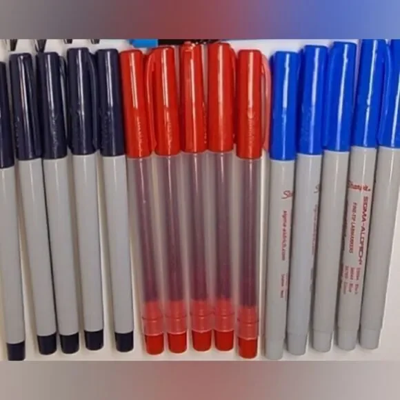 30 new Sharpie Permanent Markers Red, Black, Blue