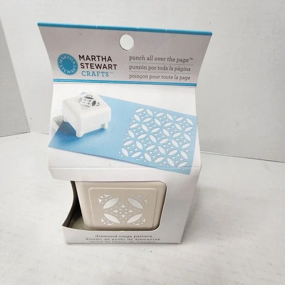 Martha Stewart Craft Punch All Over The Page Diamond Ring Pattern Scrapbooking