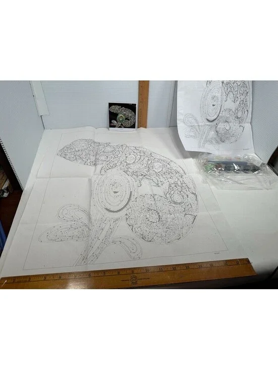 Paint by Numbers Kit for Adults Cameleon Lizard Paint by Number TC2247