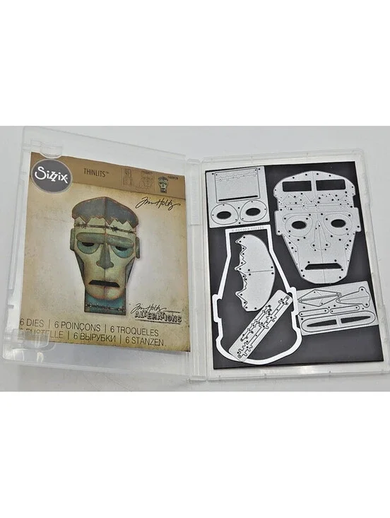 Sizzix Tim Holtz Monster 660959 Thinlits 6 Dies Retired Halloween Frankenstein