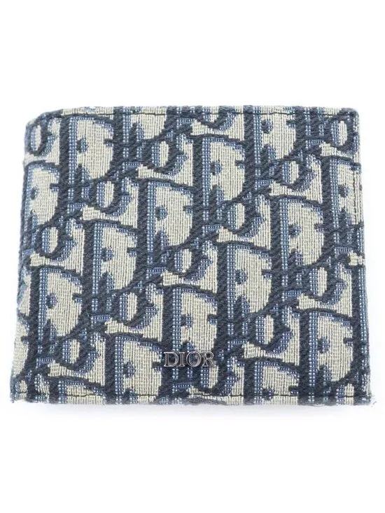 Dior Monsieur Vertical Wallet Oblique Jacquard Beige
