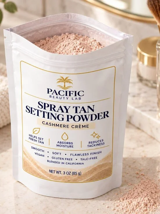 Pacific Beauty Lab Spray Tan Setting Powder Cashmere Crème Scent 3 oz Talc-Free