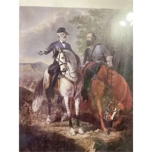 Civil War art The Last Meeting framed