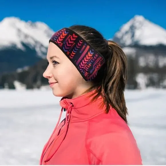 Winter Fleece Headbands for Men Women Stretchy Ear Warm Workout Sweatbands US