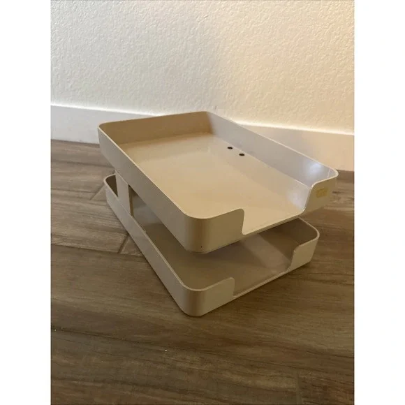 William Sklaroff Radius One Desk Organizer Tray Tan Beige Vintage Mid Century