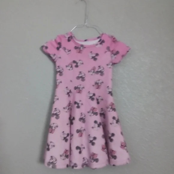 Disney Pink Fit and Flare Puff Sleeve Dress ( Bag I )