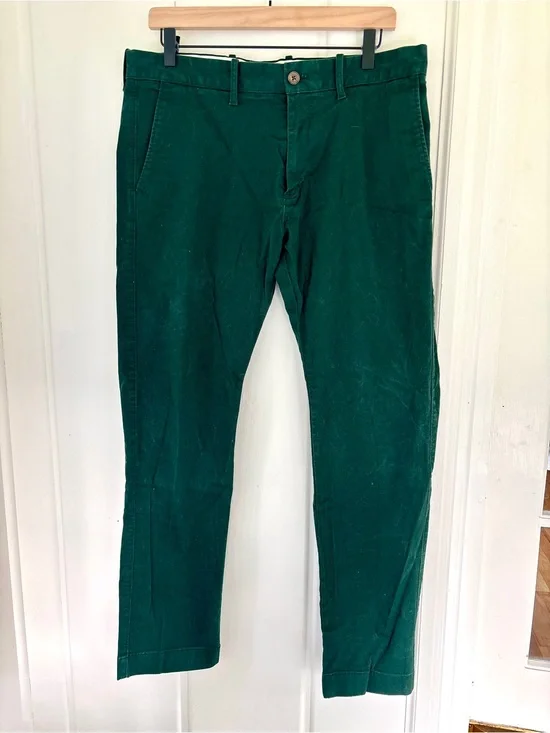 J. Crew Forest Green Flex Chino Pants