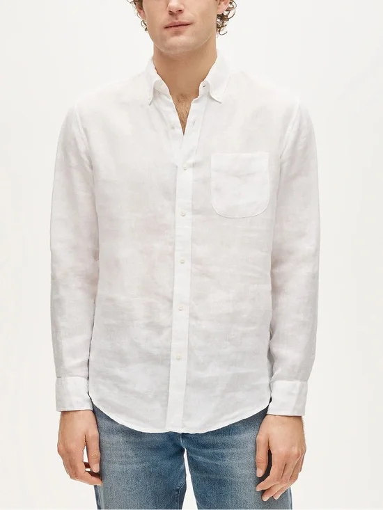 NWT J.Crew Baird McNutt Irish linen shirt Size L