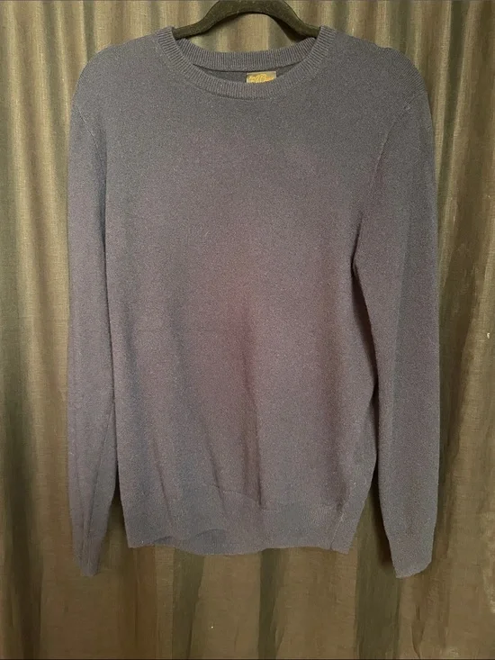J Crew Men’s Cashmere Crewneck Sweater - Navy Blue