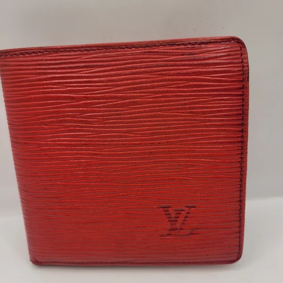 Louis Vuitton Red Textured Wallet
