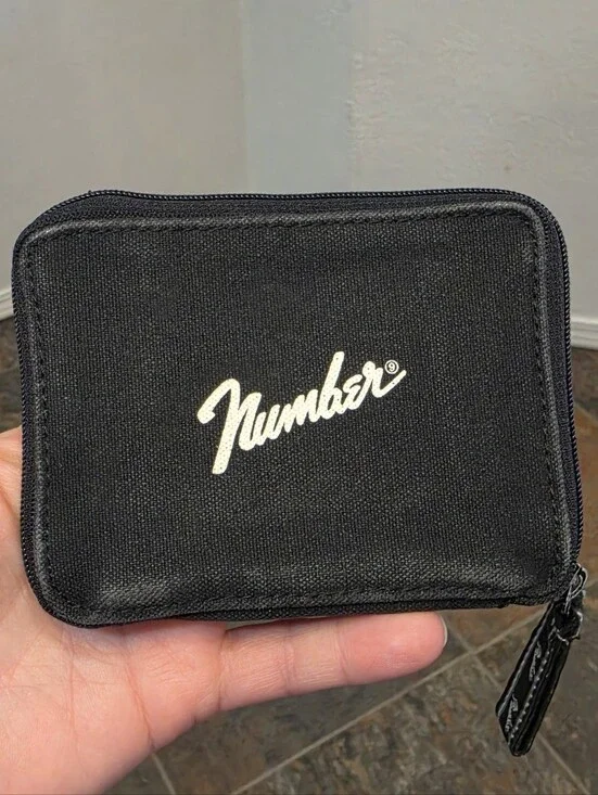 Vintage Number (N)ine FW05 Fender Logo Black Canvas Zip Wallet - Archival