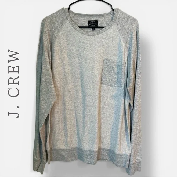🌺J. CREW AUTHENTIC FLEECE COLORBLOCK POCKET PULLOVER