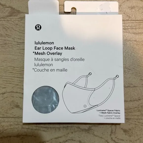 NWT Lululemon Ear‎ Loop Face Mask blue