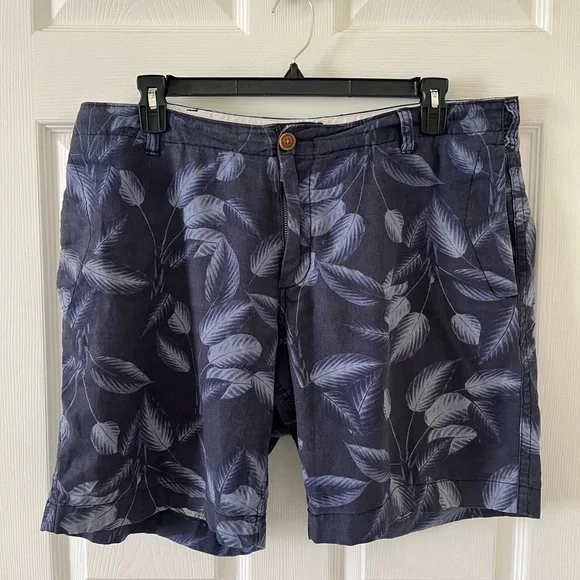 J. Crew Navy Leaf Print Men's Shorts