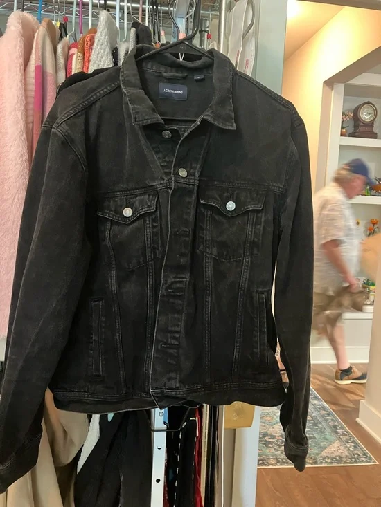 J. Crew Black Washed Denim Trucker Jacket