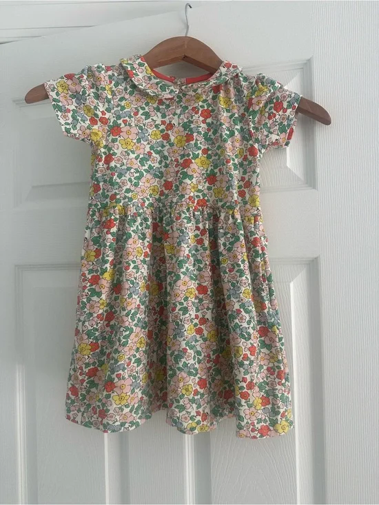 Mini Boden size 4-5 Floral Cotton Dress - Multi-Color