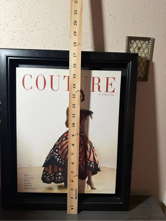 Target Home Couture Fashion Wall Art Set of 2 Black Framed Prints 14.5 x 17.5