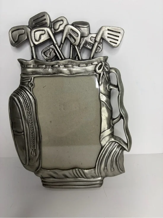 Unbranded Silver Golf Bag Photo Frame Wall Art