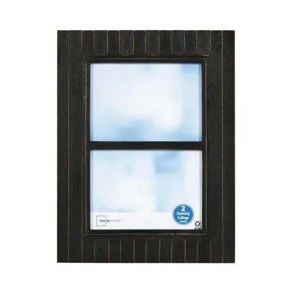 Mainstays 13X10 Timbermound Picture Frame ,Distressed Brown 2-Opening 5