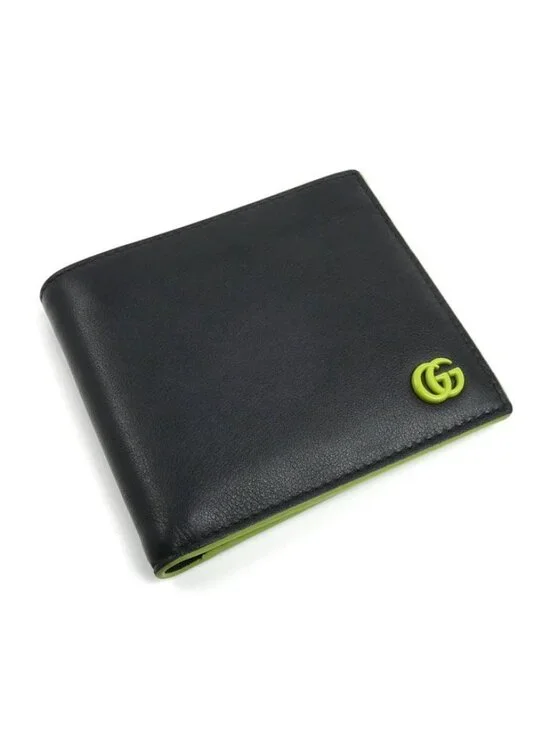 Gucci Double G Petit Marmont Bifold Wallet Black