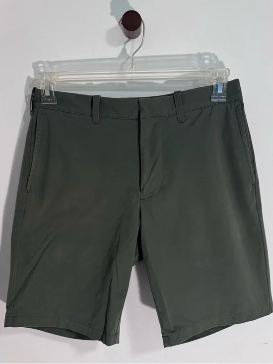 J. Crew Men's Flat-Front Shorts in Dark Olive
