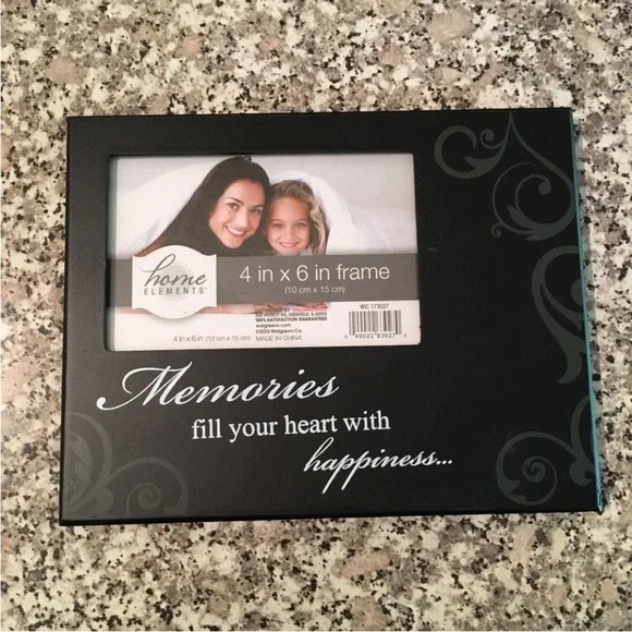Home Elements picture frame memories black wood rectangle friendship desk hang
