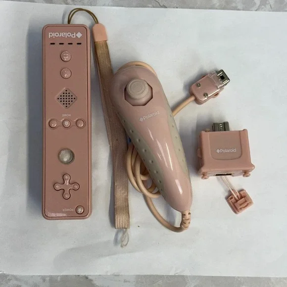 Polaroid‎ Wii Wireless Remote Controller Pink Motion Plus USB Receiver Accessory