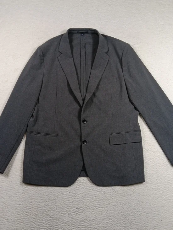 J Crew Blazer Mens 46r Gray Thompson Performance Suit Jacket Slim Fit 2 Button