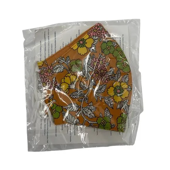 TORY BURCH Face Mask 70s Floral Print NWT Adjustable Straps Washable Reusable