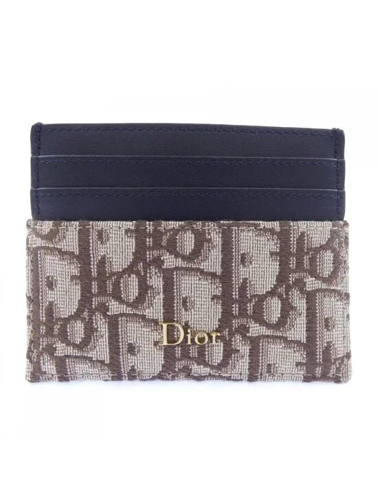 Dior Card Case Holders Brown
